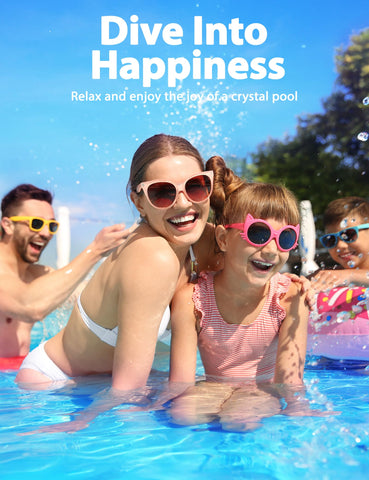 SUMMERBUDDY piscina cristalina tras filtrado demostrando eficacia