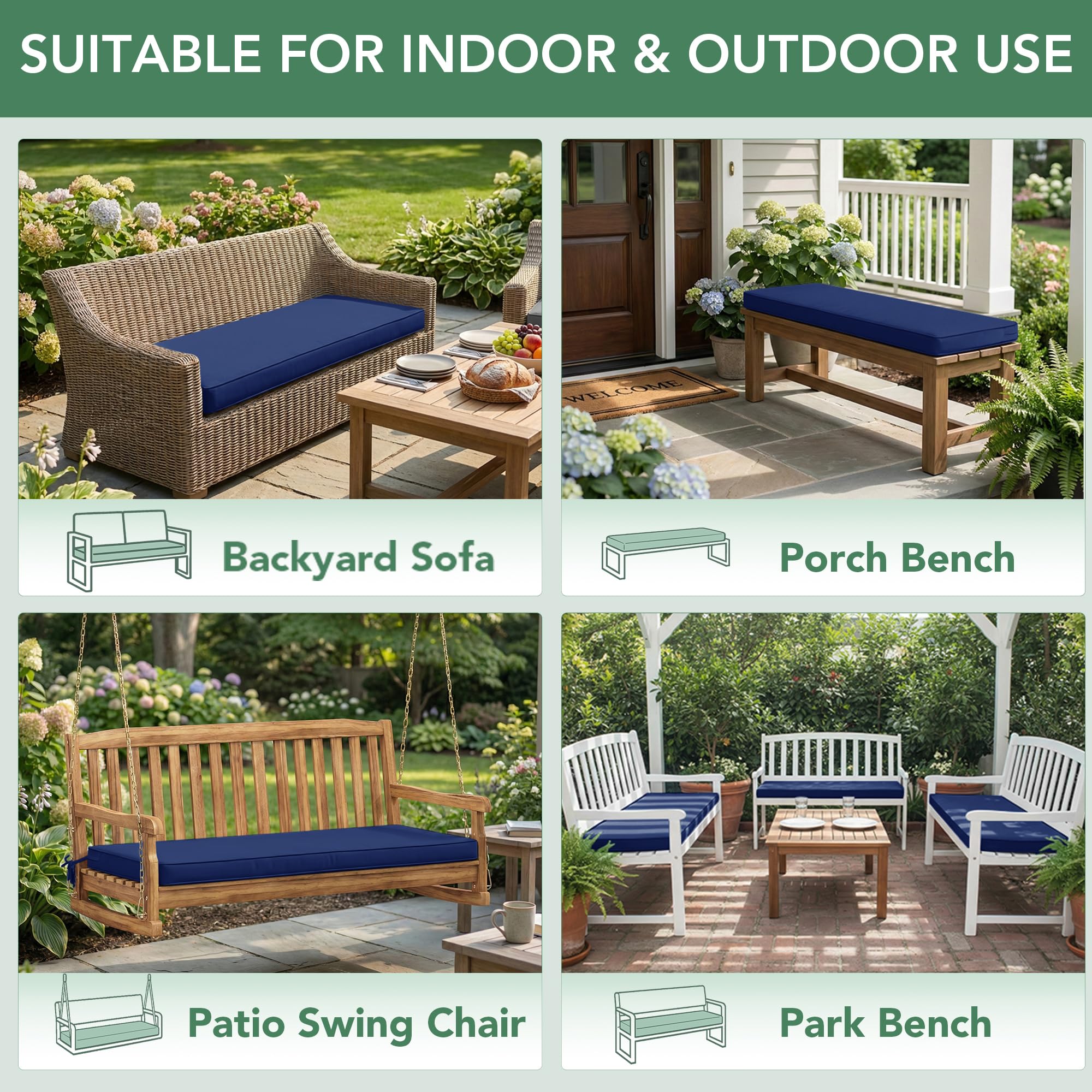 Summsun cojín en ambiente de patio que realza la decoración