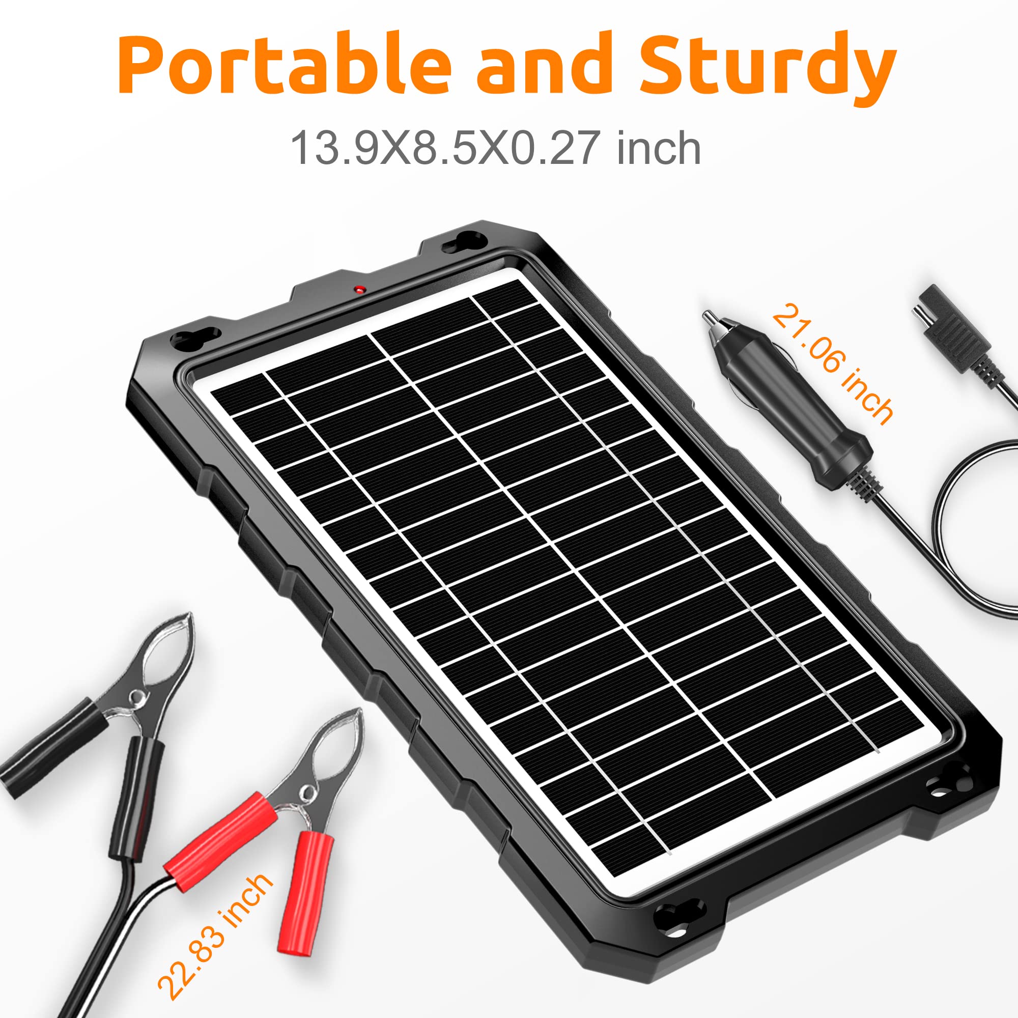 SUNAPEX detalle de cableado y pinzas para conexión directa a baterías