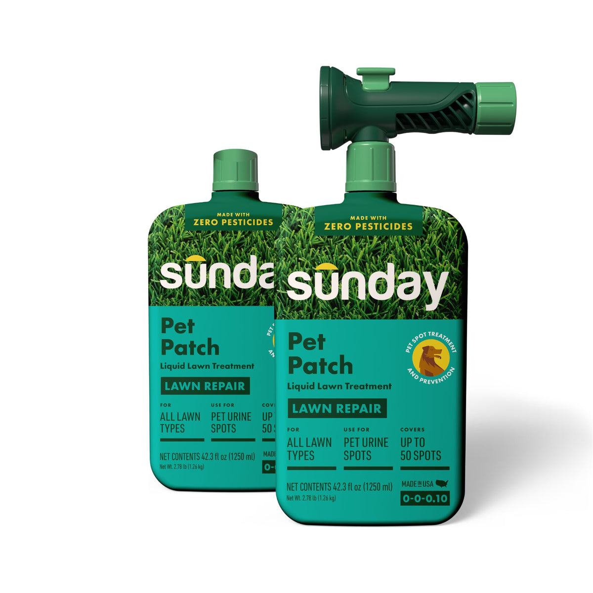 Sunday Pet Patch frente del paquete mostrando producto y volumen