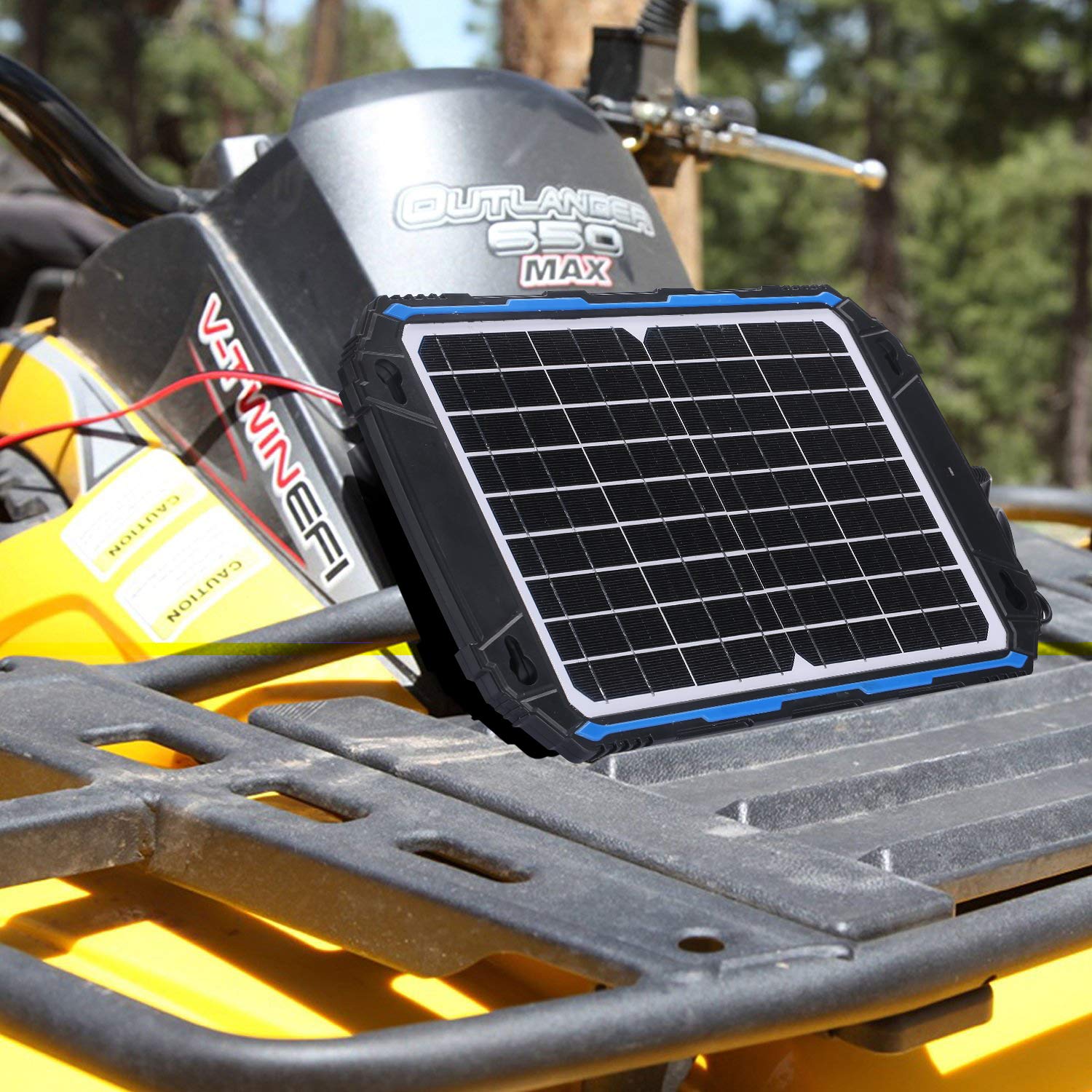SUNER POWER panel junto a regla para comparar tamaño y portabilidad