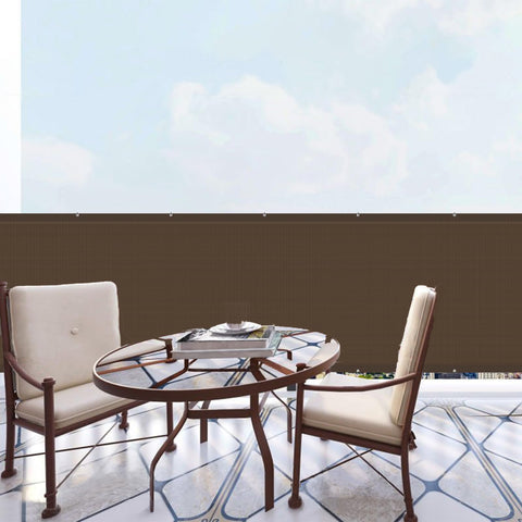 SUNLAX malla en terraza marrón creando ambiente privado y sombreado