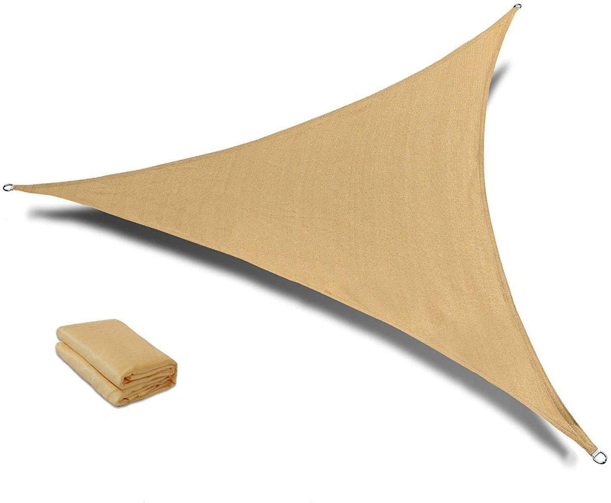 SUNLAX vista frontal de la vela triangular mostrando protección y tamaño