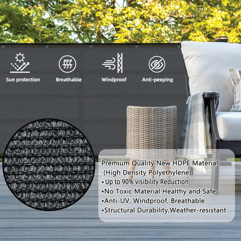 SUNLAX detalle de tejido HDPE, textura resistente y bloqueo UV