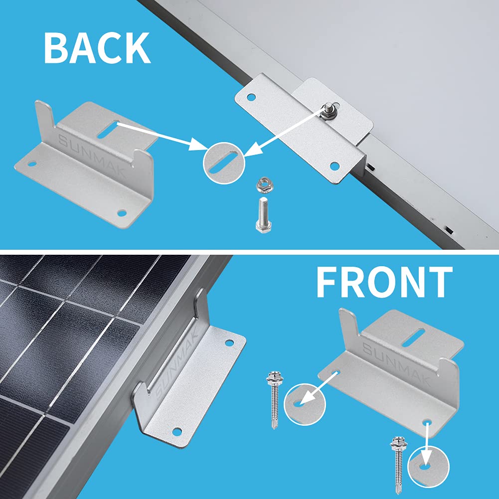 SUNMAK montaje en RV con panel solar instalado, solución ligera y estable