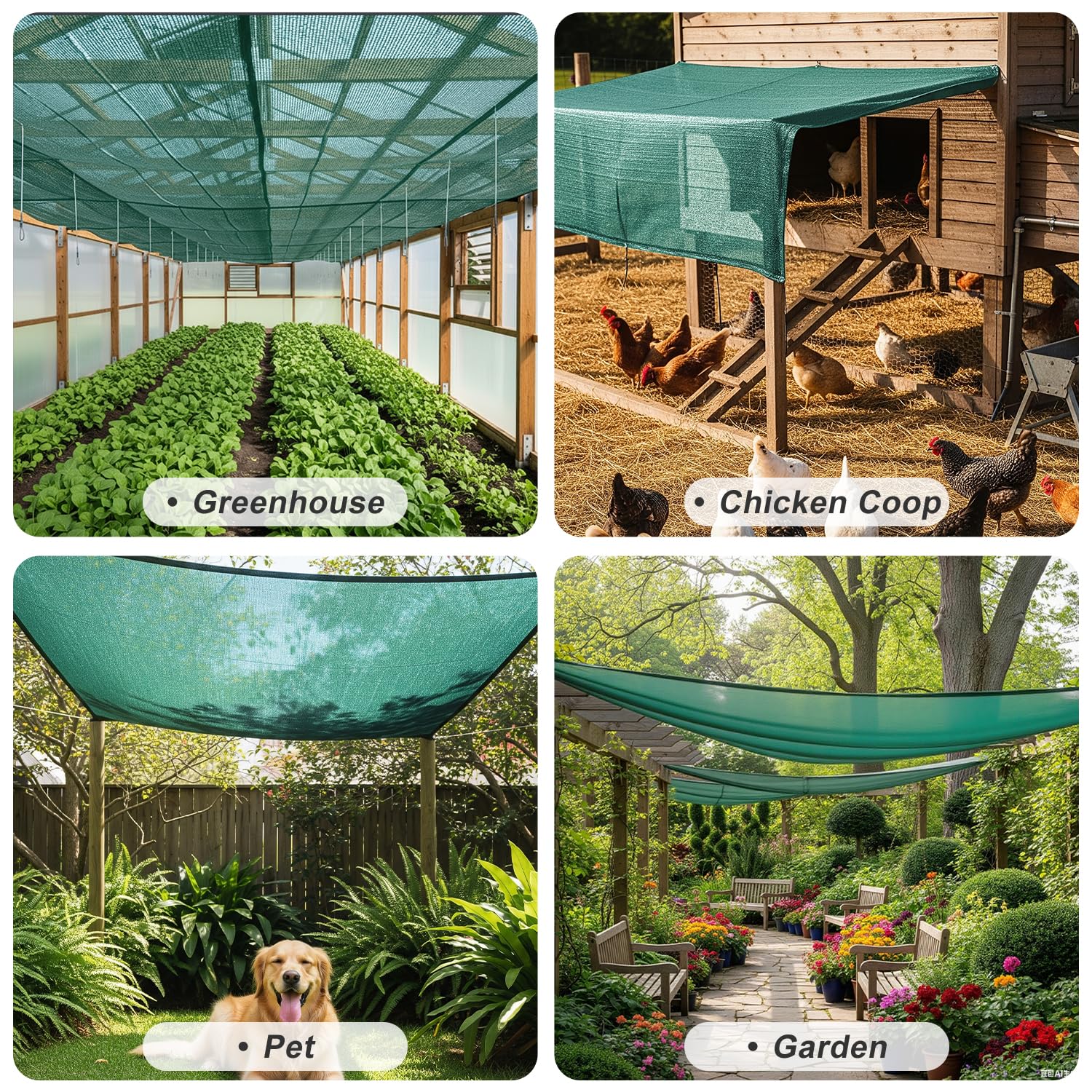 SUNNY GUARD cerca de plantas con malla que evita quemaduras solares
