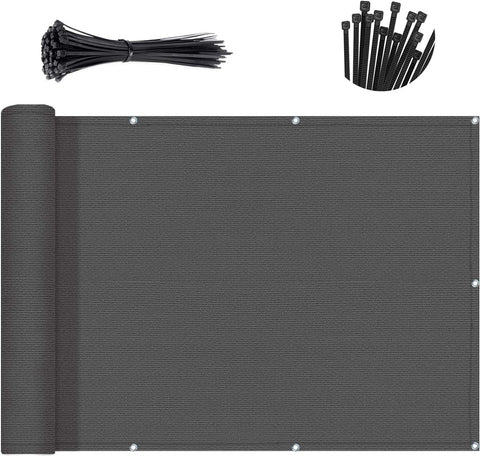 SUNNY GUARD empaque frontal mostrando la pantalla y dimensiones 2.5' x 8' para privacidad