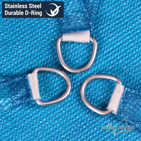 SUNNY GUARD etiqueta del material HDPE, confirmando bloqueo UV y calidad