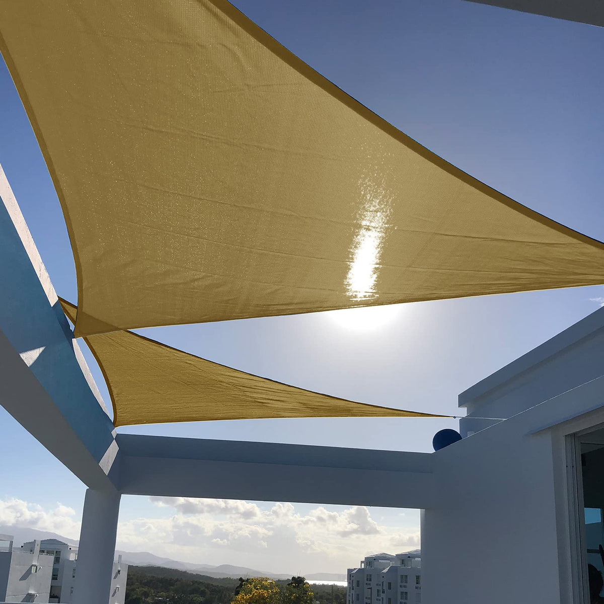 SUNNY GUARD vela frontal embalaje mostrando protección UV