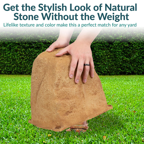 Sunnydaze Decor cubriendo válvula de riego para protección discreta