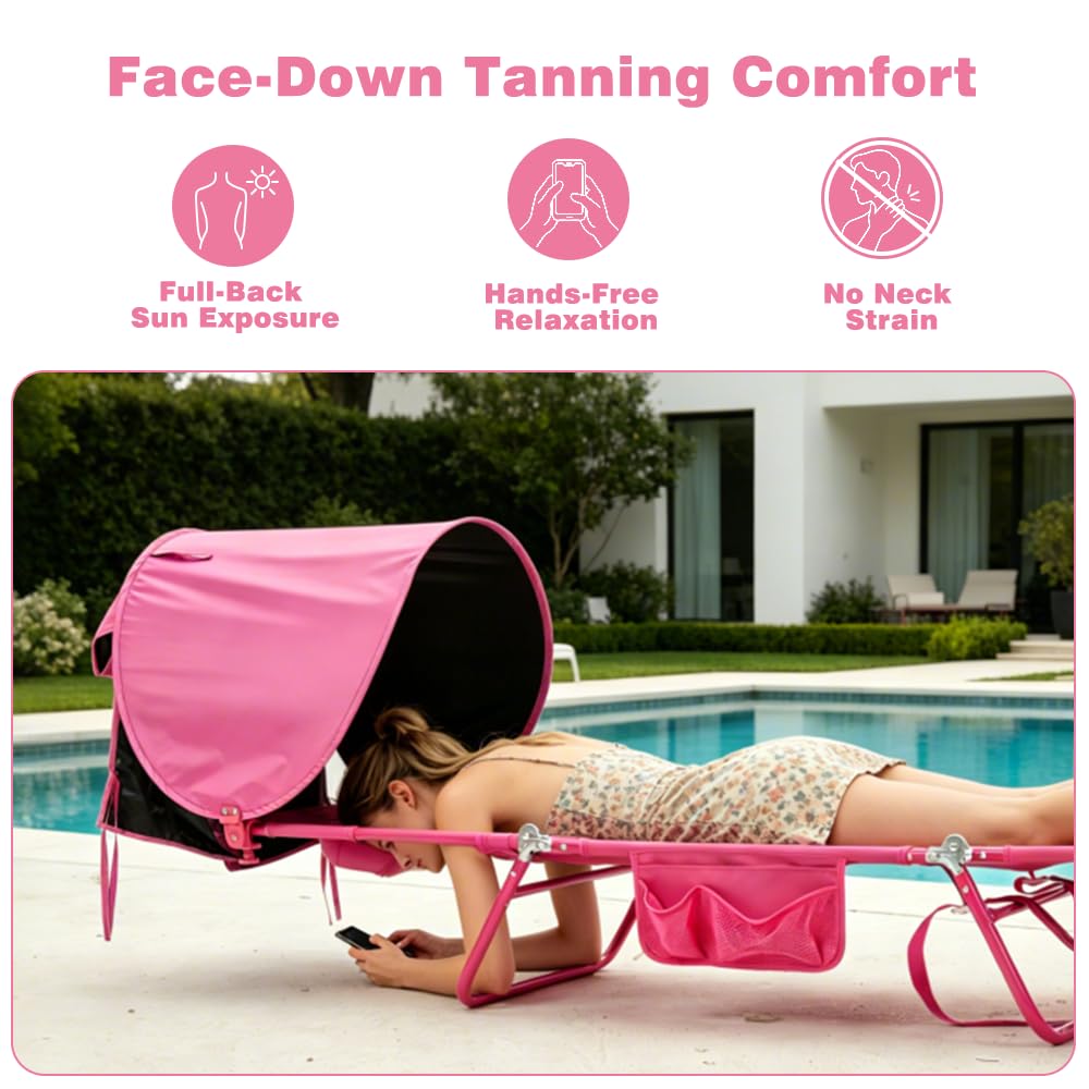 SUNNYFEEL tumbona totalmente plana para descanso y lectura cómoda