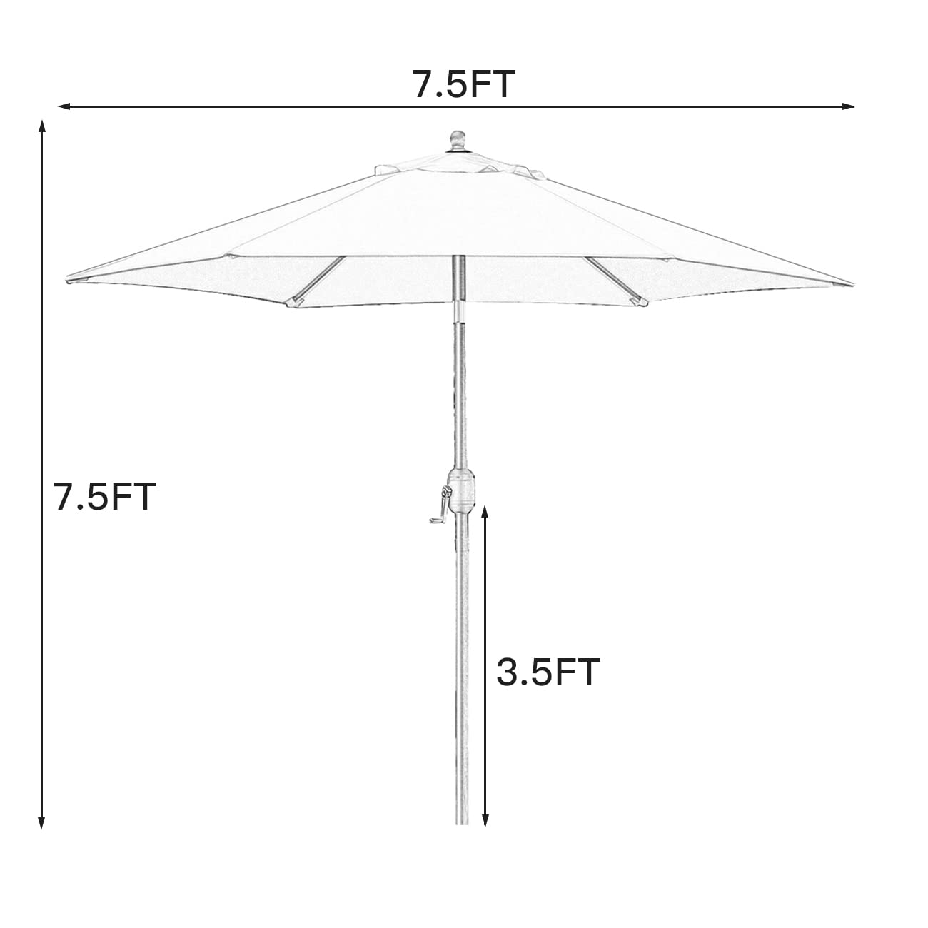 Sunnyglade comparación de tamaño junto a una silla para referencia