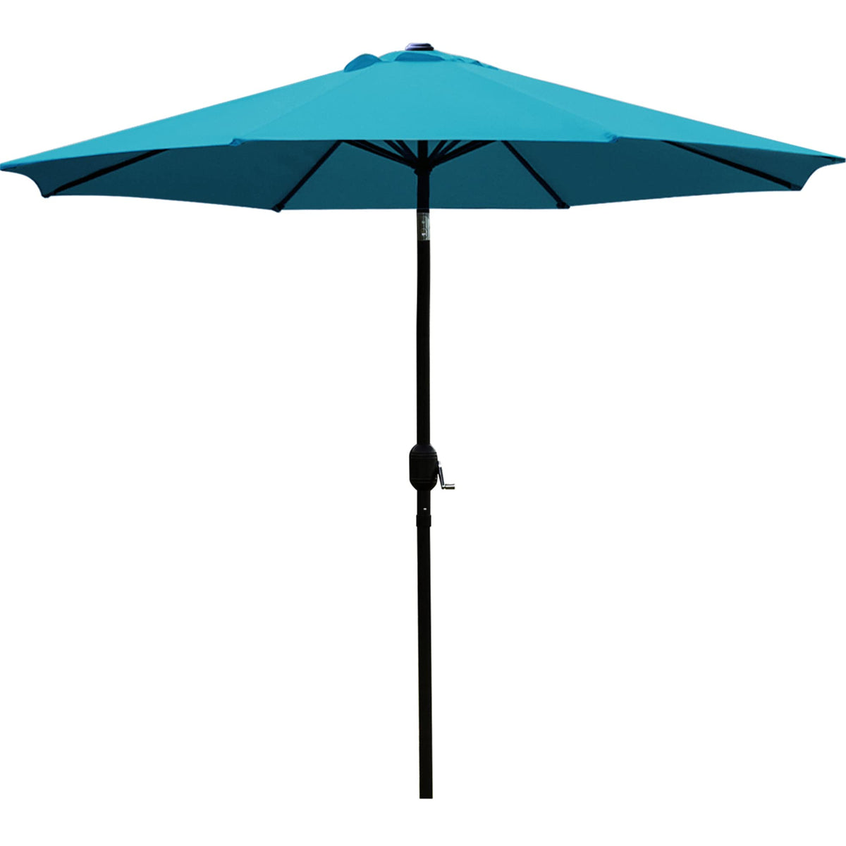 Sunnyglade vista frontal de la sombrilla teal blue con amplia sombra
