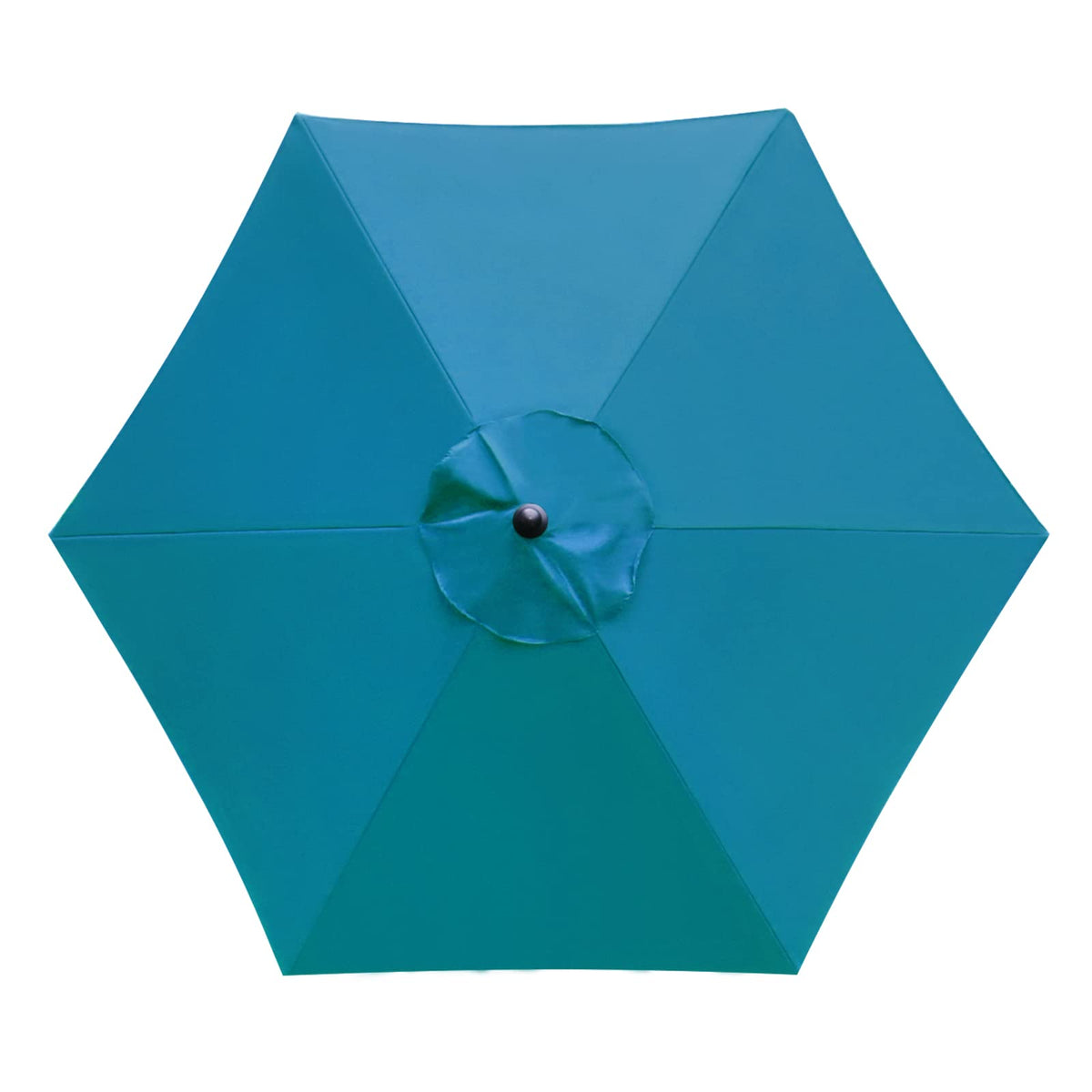 Sunnyglade vista frontal del toldo teal blue, renueva aspecto y sombra