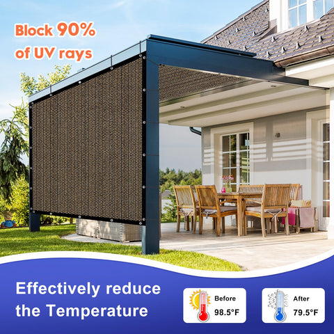 Sunocity escala junto a una mano para mostrar tamaño real de 8'x8'