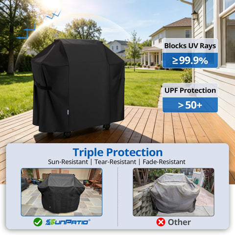 SunPatio correas ajustables asegurando la funda para evitar que vuele con viento