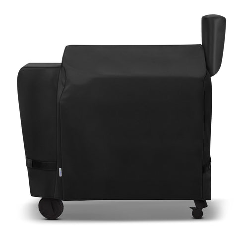 SunPatio vista frontal de la funda protegiendo la parrilla, protección completa