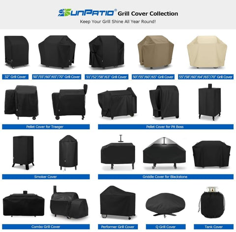 SunPatio estilo de vida: funda en patio protegiendo la parrilla