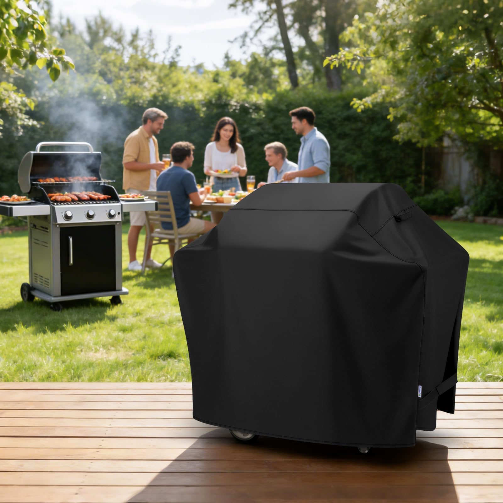 SunPatio funda sujeta en días ventosos evitando que se vuele