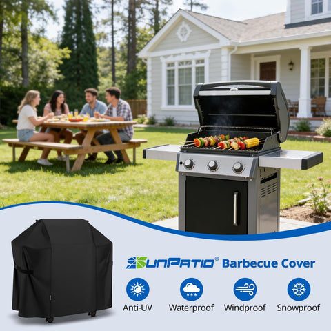 SunPatio impermeabilidad con gotas de agua resbalando sobre la superficie