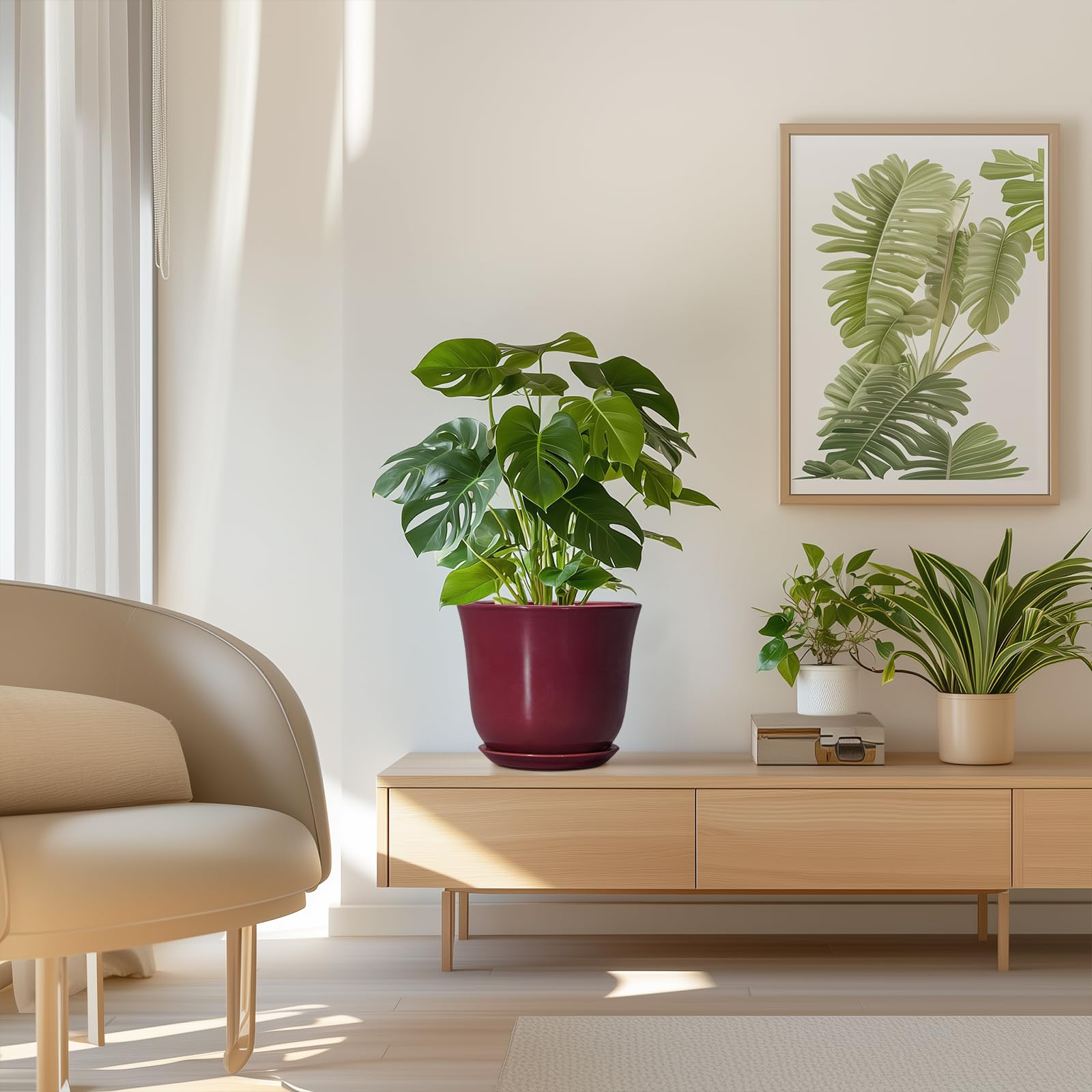 SUNPOTFOR maceta en ambiente hogareño aportando estilo decorativo