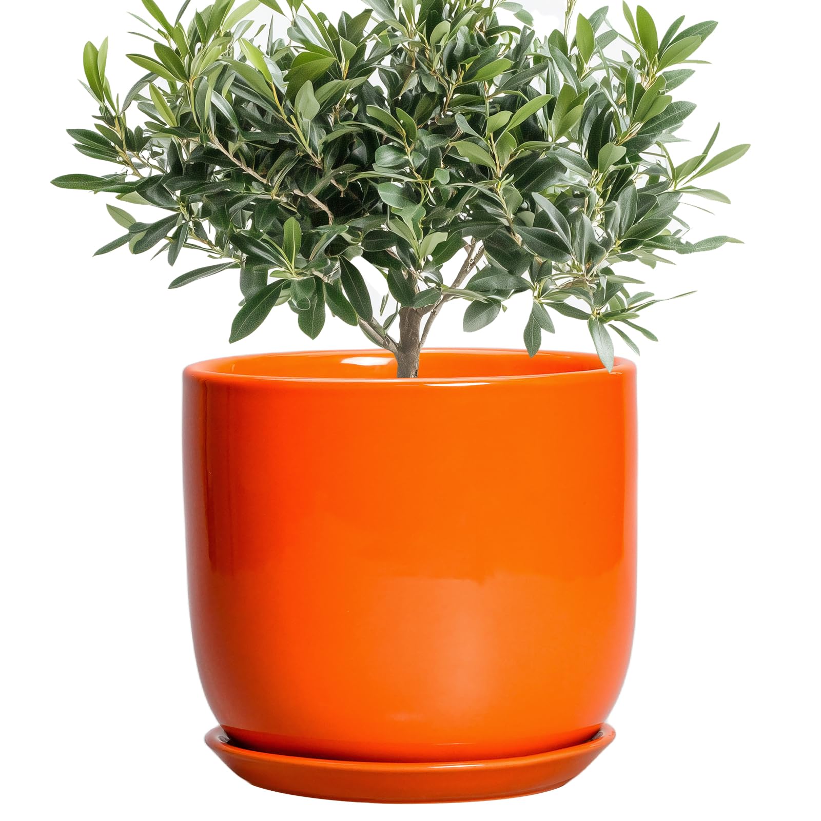 SUNPOTFOR maceta frontal naranja mostrando diseño moderno y acabado duradero