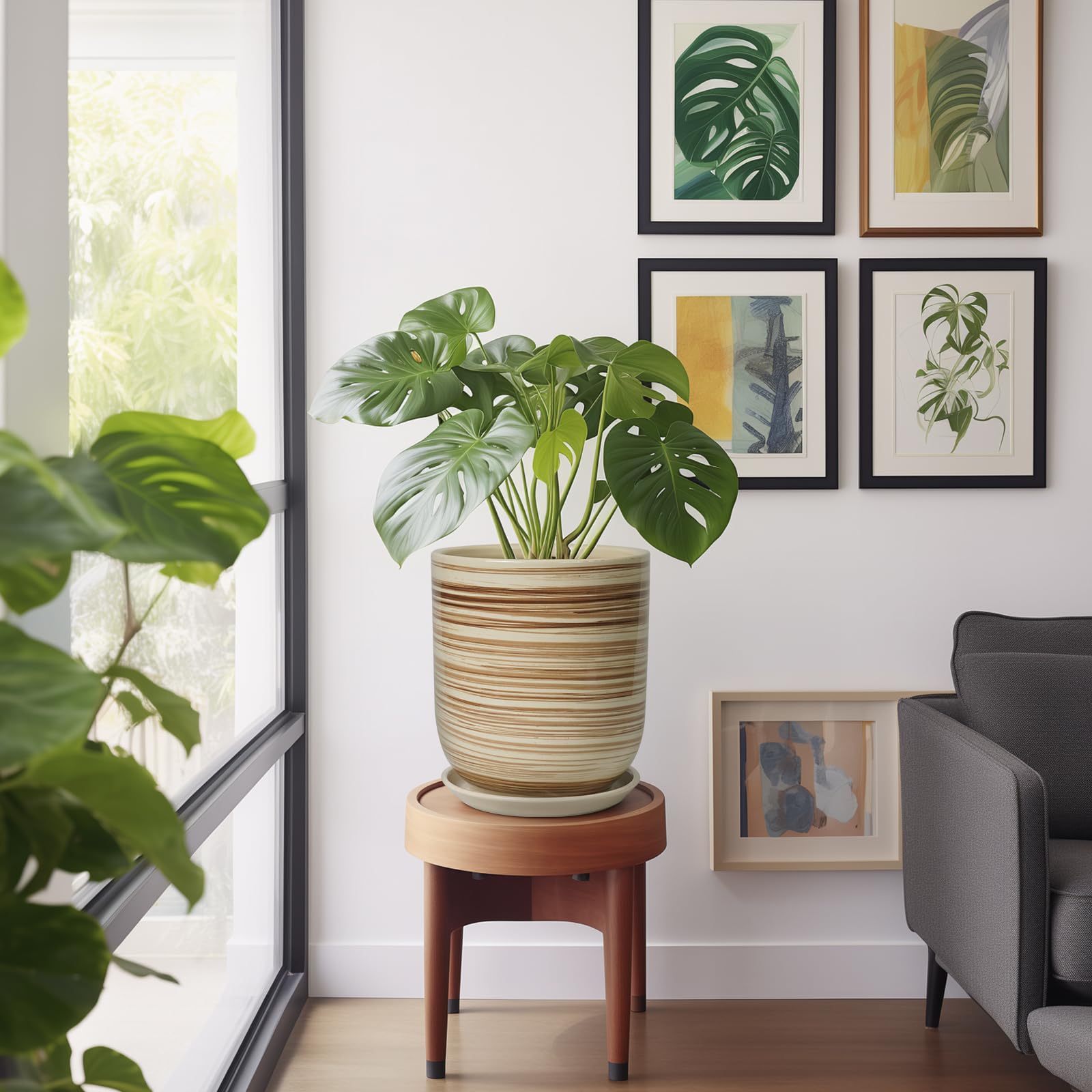 SUNPOTFOR comparación de tamaño 10 pulgadas para plantas con raíces