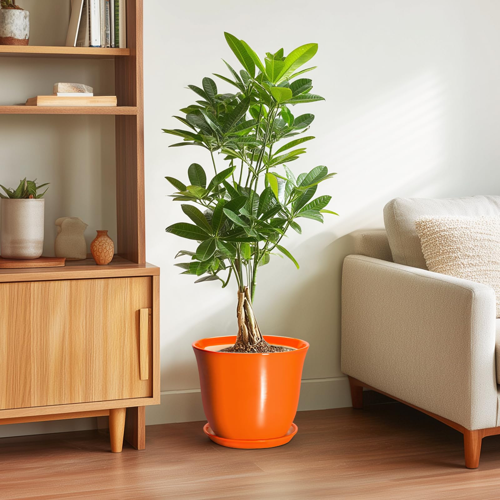 SUNPOTFOR maceta con monstera demostrando su uso en interior