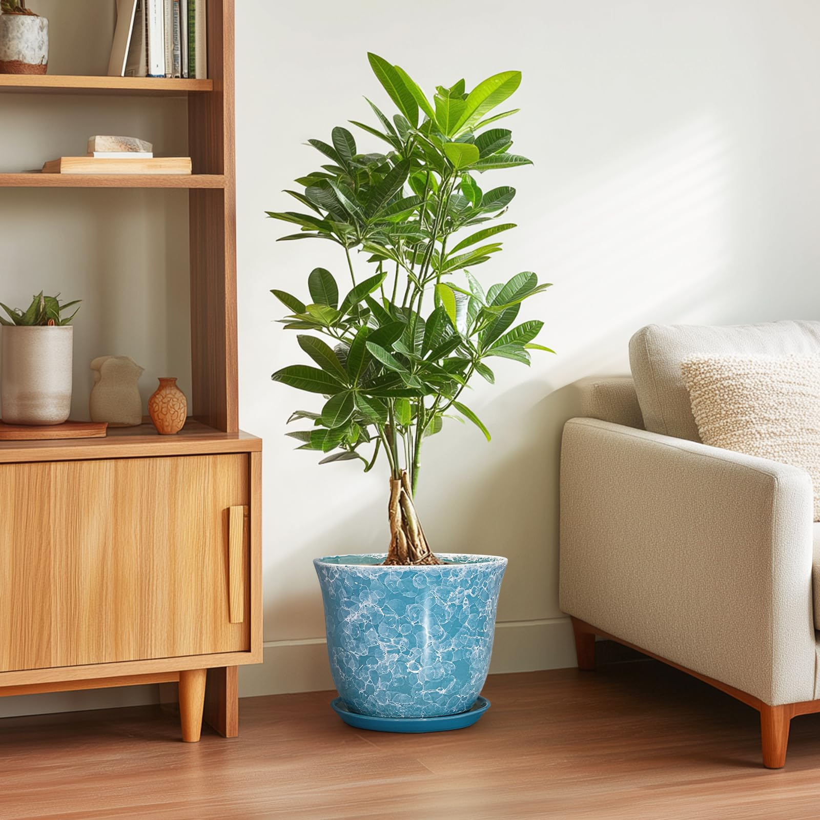 SUNPOTFOR maceta en salón integrada en decoración moderna