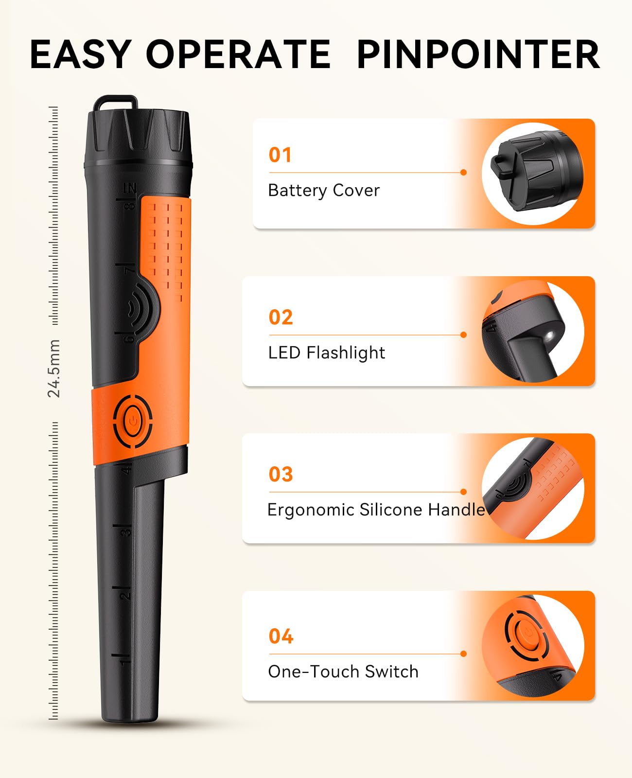 SUNPOW punta impermeable en primer plano con beneficio de detección lateral
