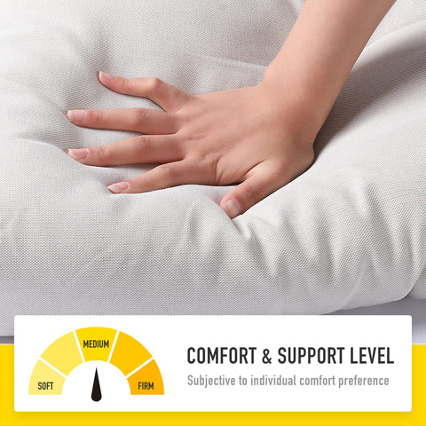 sunrox cojín junto a una regla para comparar dimensiones y ajuste preciso
