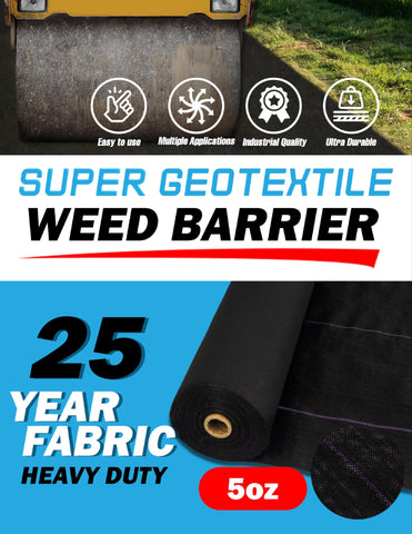 Super Geotextile rollo 3x100 mostrando escala para planificación