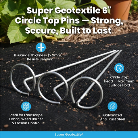 Super Geotextile cabeza redonda, instalación fácil sin dañar tela