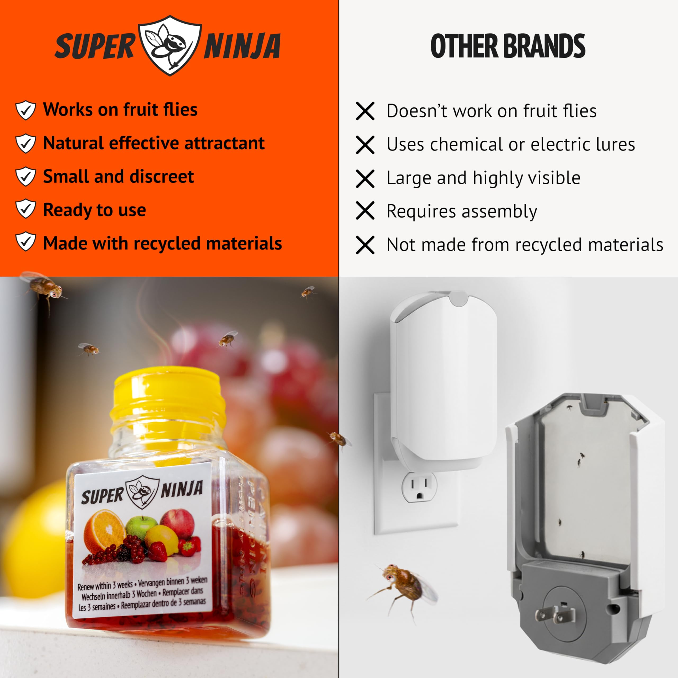 Super Ninja comparación de tamaño mostrando escala práctica