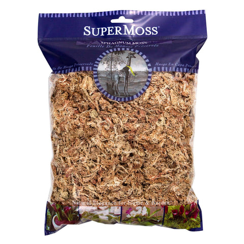 SuperMoss paquete frontal mostrando 4 onzas y color natural, mantiene humedad