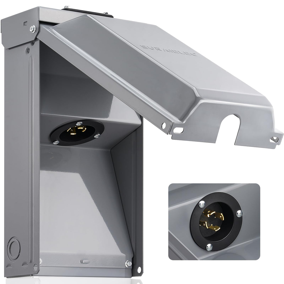 SURAIELEC vista frontal de la caja 30A con protección exterior confiable