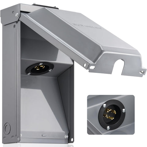 SURAIELEC vista frontal de la caja 30A con protección exterior confiable
