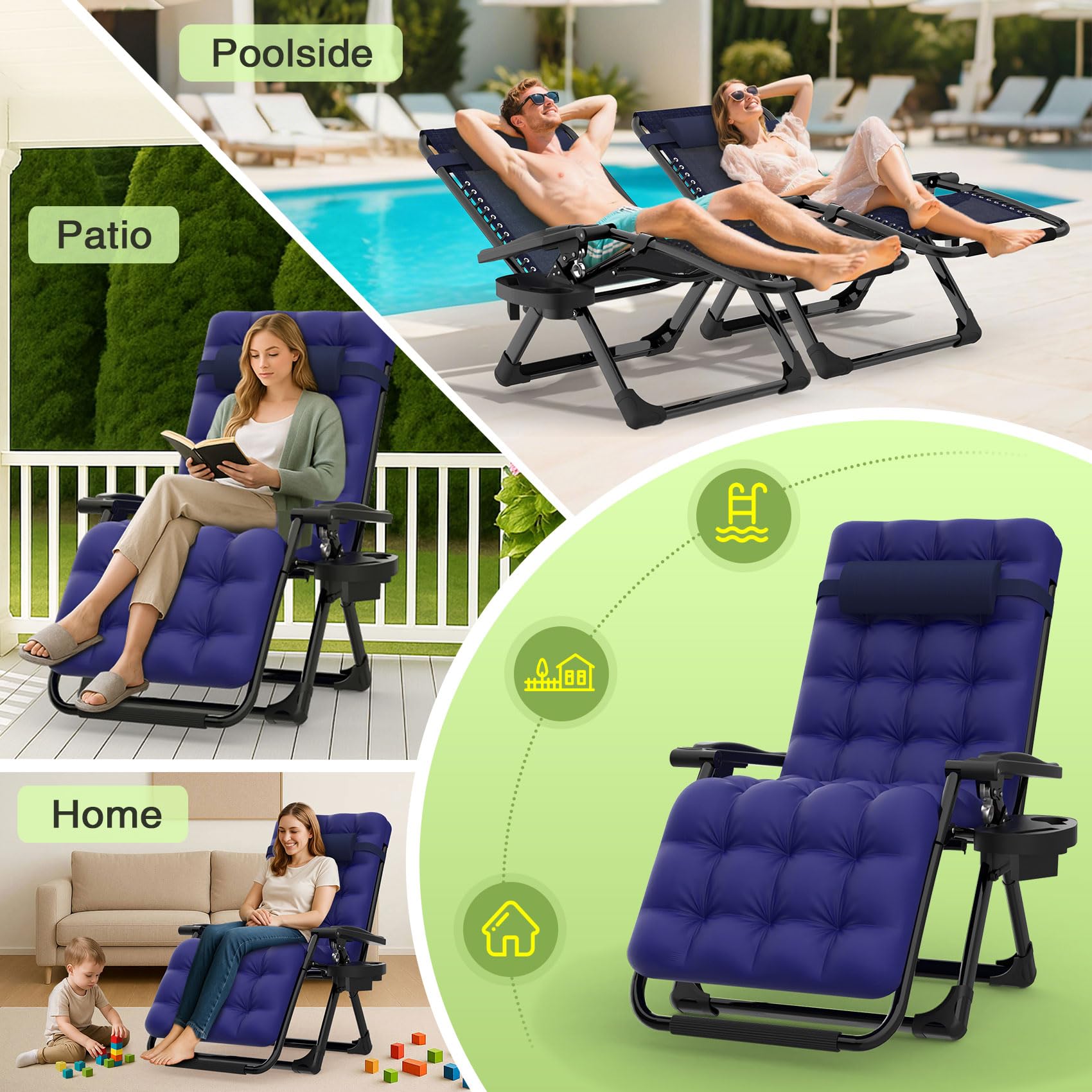 Suteck silla al lado de persona para comparar tamaño y soporte