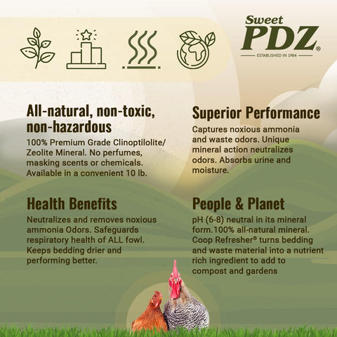 Sweet PDZ etiqueta con sello OMRI destacado para uso compatible con prácticas orgánicas