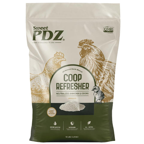 Sweet PDZ frente del paquete mostrando 10 libras y etiquetado claro para control de olores