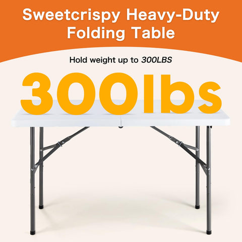 Sweetcrispy mesa desplegada lista para picnic, superficie estable para comidas