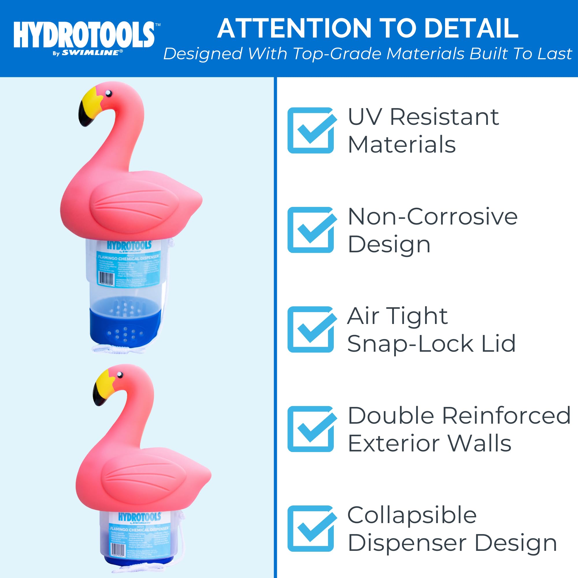 Swimline Flamingo comparación de tamaño para entender capacidad