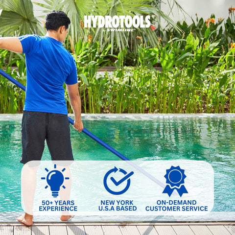 Swimline Hydrotools etiqueta y garantía, confianza del fabricante