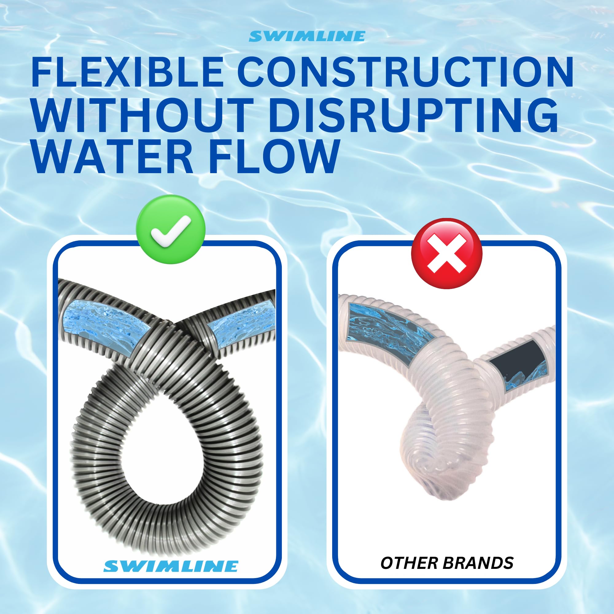 Swimline Hydrotools detalle del material resistente a químicos y UV