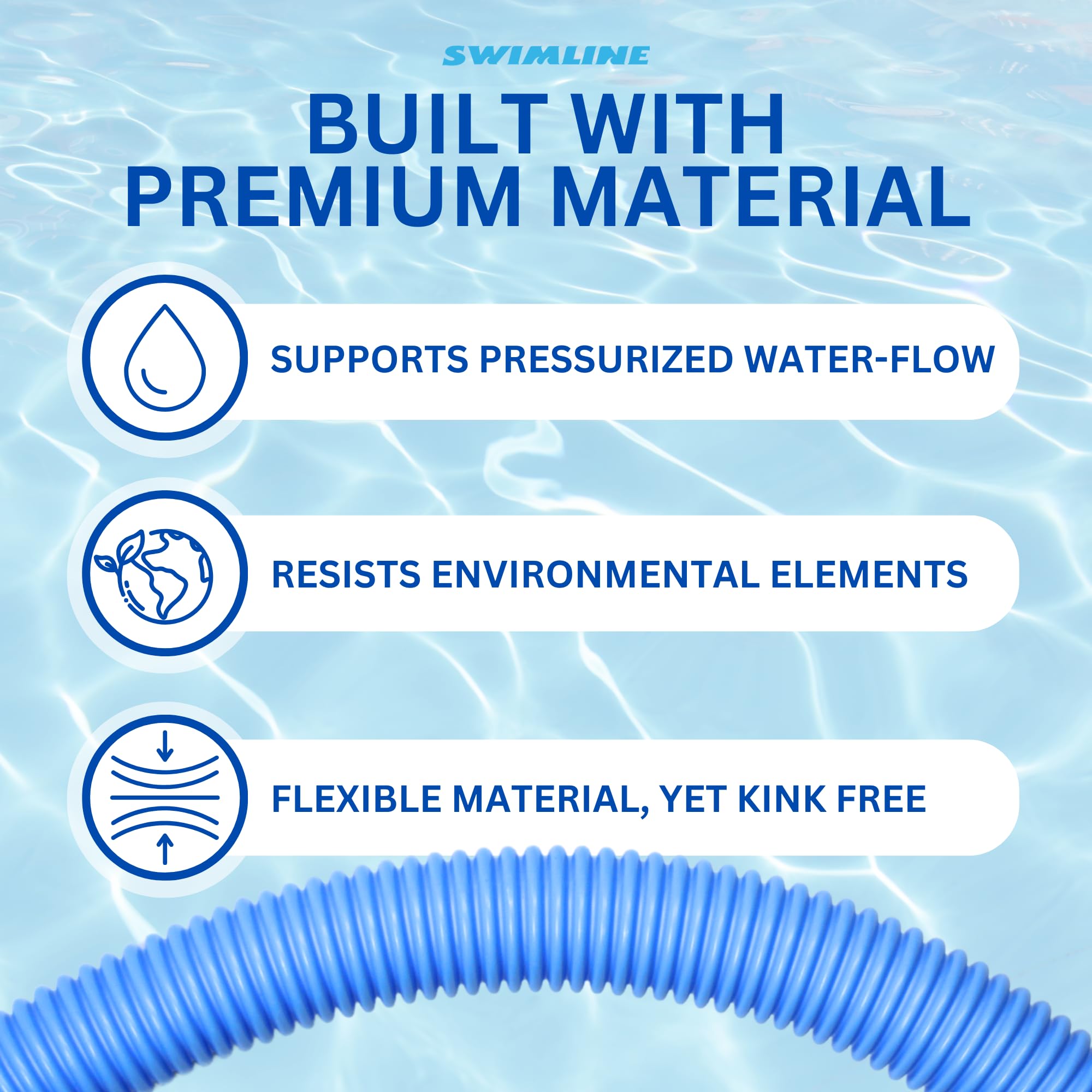 Swimline Hydrotools en uso en piscina, limpieza sin enredos