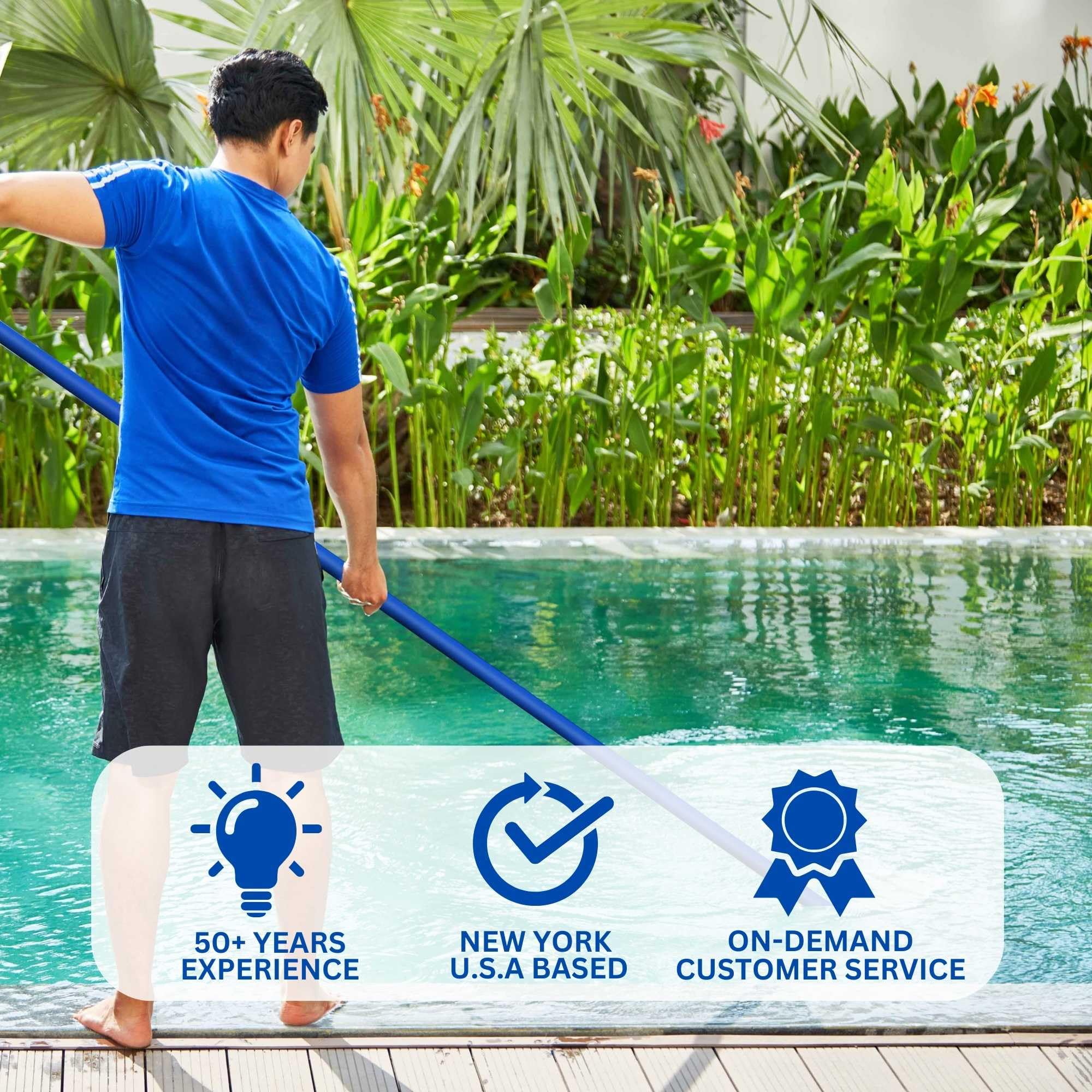 Swimline manguera en ambiente exterior mostrando resistencia UV y químicos