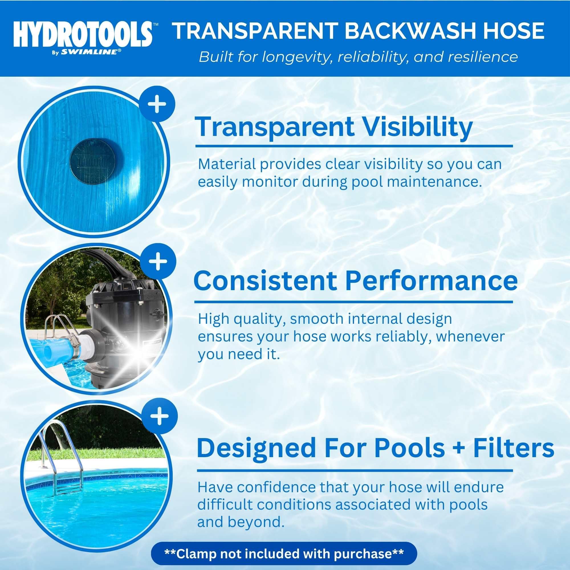 Swimline primer plano de textura PVC transparente, demuestra durabilidad y flexibilidad