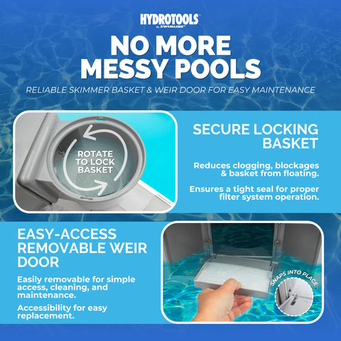 Swimline instalación thru-wall en pared de piscina elevando seguridad y sellado