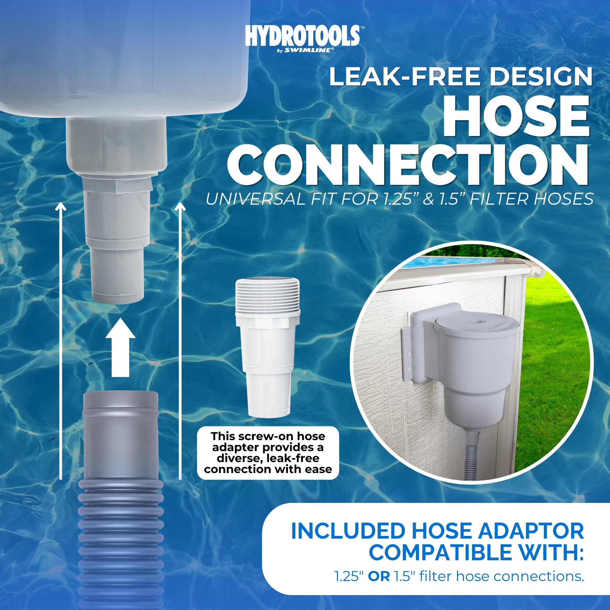 Swimline weir desmontable tipo snap-in para limpieza y ajuste sin herramientas