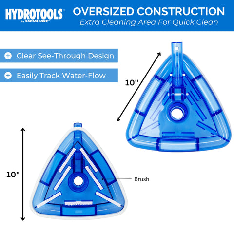 Swimline TriVac perfil lateral que revela el sistema ponderado para hundirse